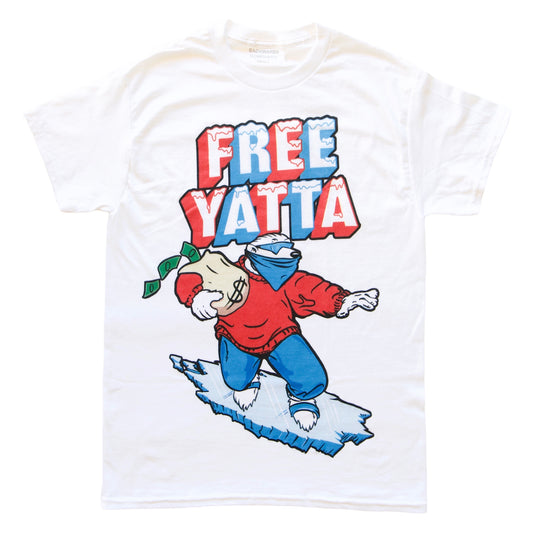 White “Icee Free Yatta” T-Shirt