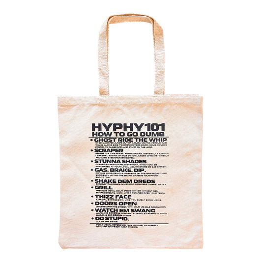 Cream “Hyphy 101” Tote Bag