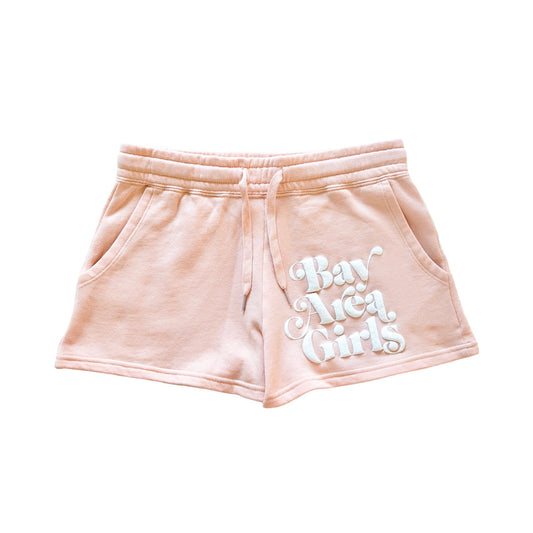 Cream “Bay Area Girls” Fleece Shorts