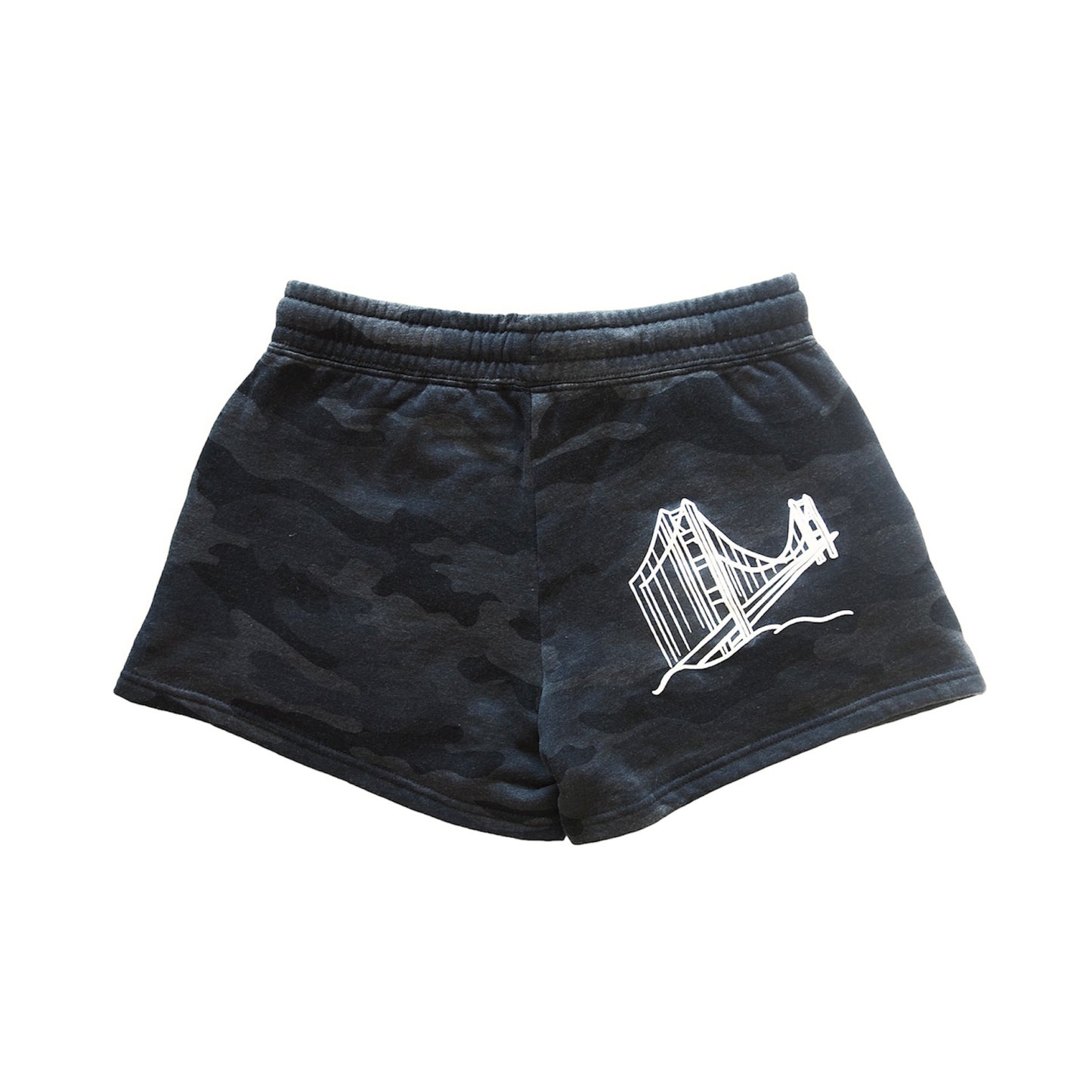 Black Camo “Bay Area Girls” Fleece Shorts