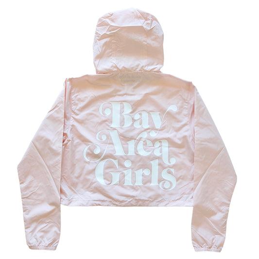 Cream “Bay Area Girls” Crop Windbreaker Jacket
