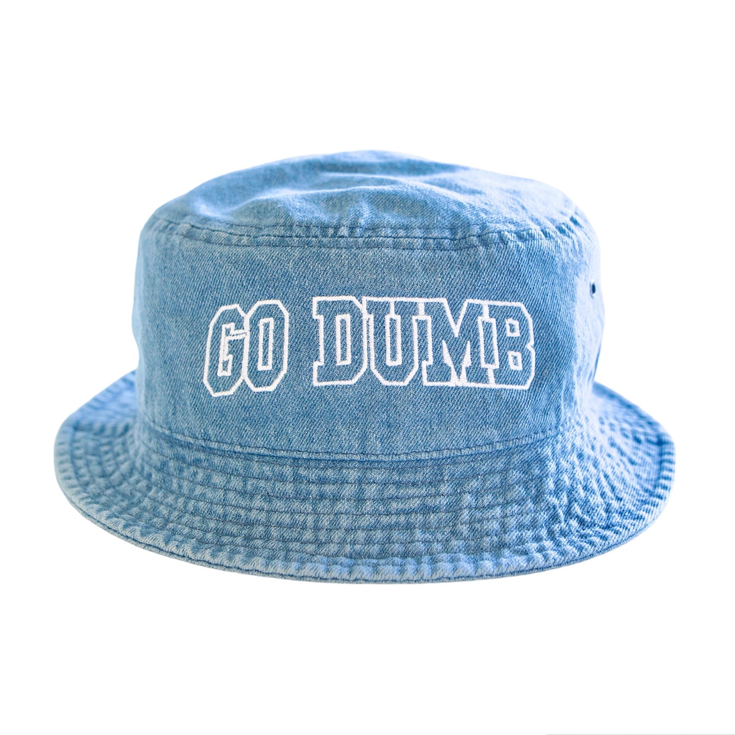 Denim “Go Dumb” Bucket Hat