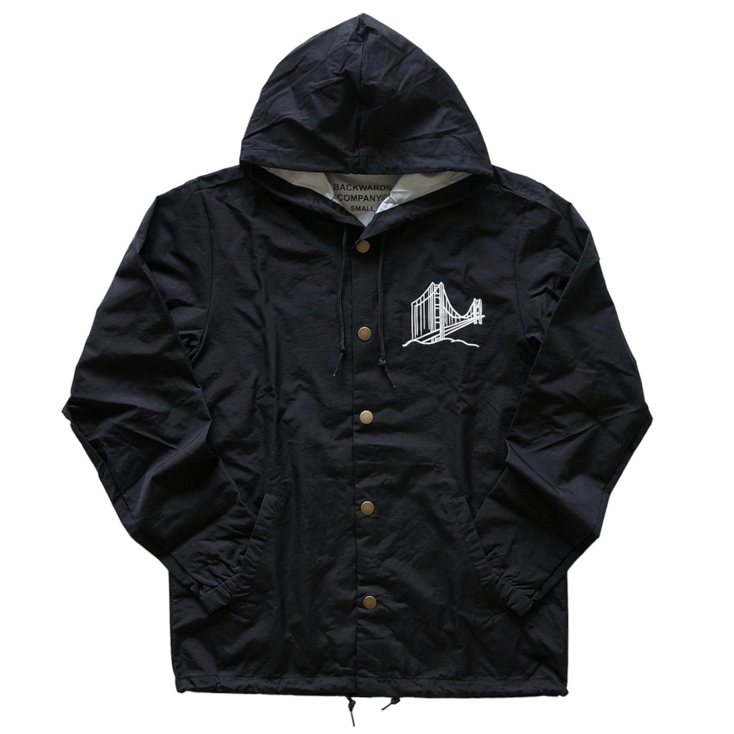 Black “Made In The Bay Area” Windbreaker Hooded Jacket