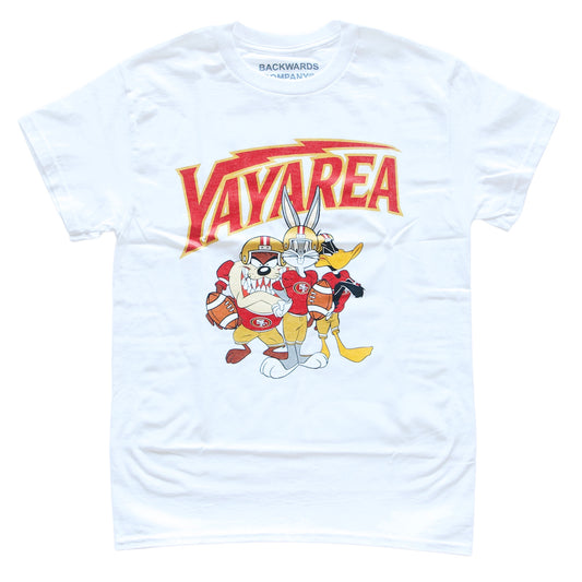 White “Looney Tunes Yay Area” T-Shirt