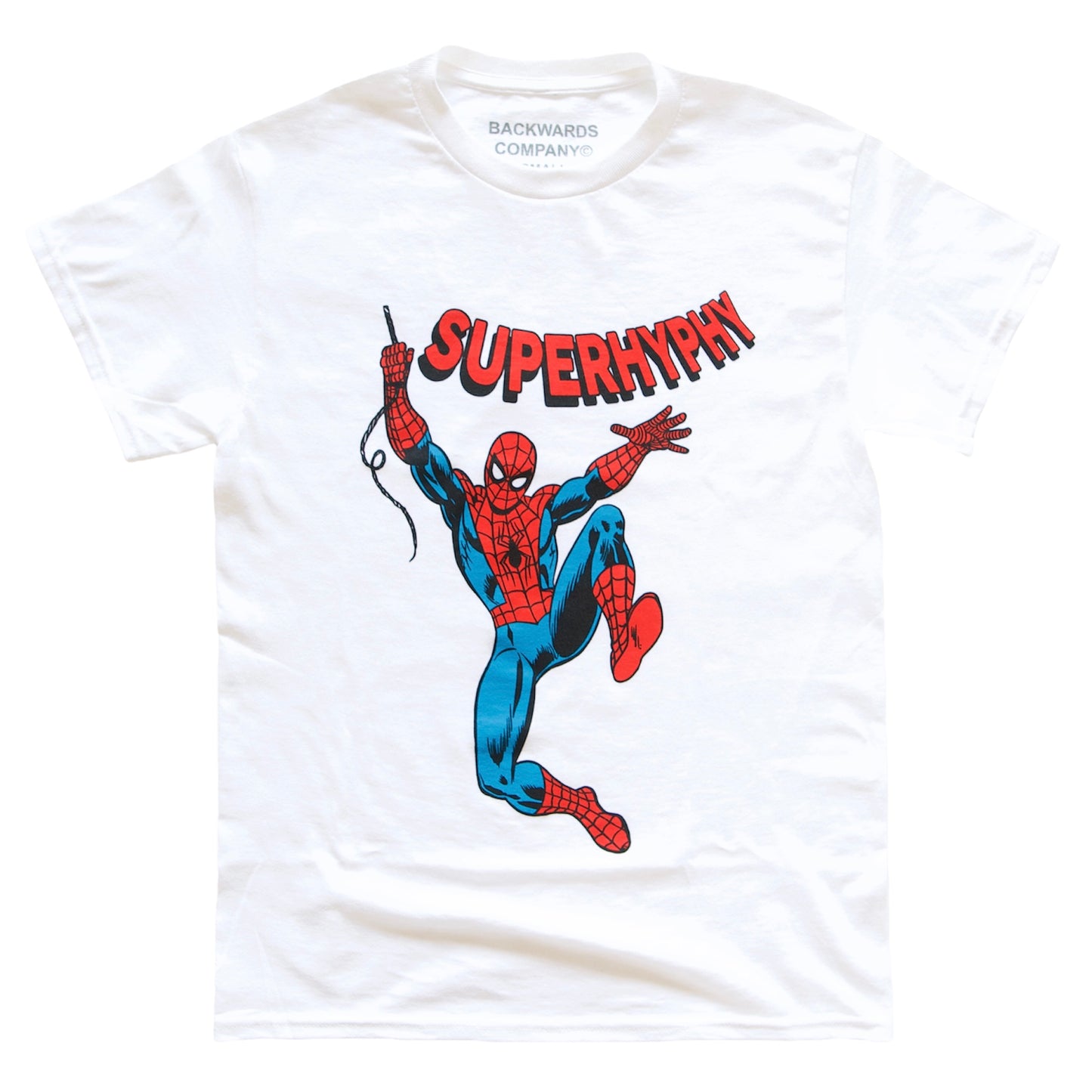 White “Spider-Man Superhyphy” T-Shirt