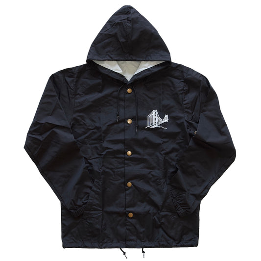 Black “Made In The Yay Area” Windbreaker Hooded Jacket