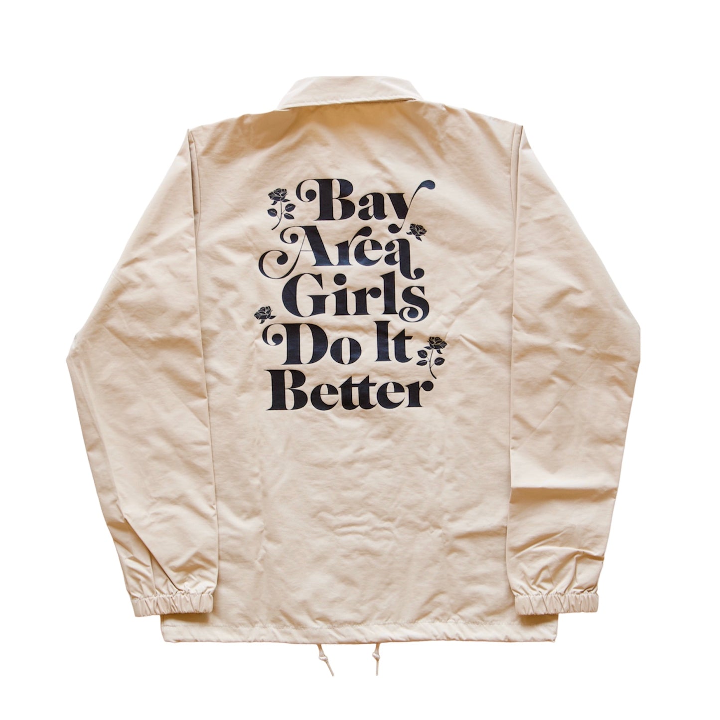 Khaki “Bay Area Girls Do It Better” Windbreaker Jacket