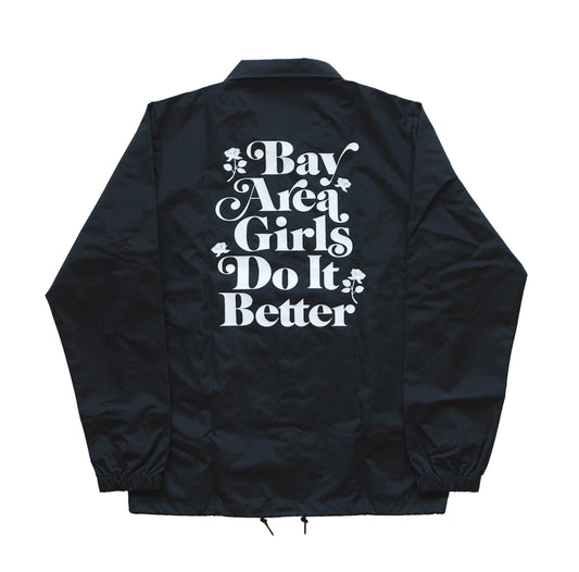 Black “Bay Area Girls Do It Better” Windbreaker Jacket