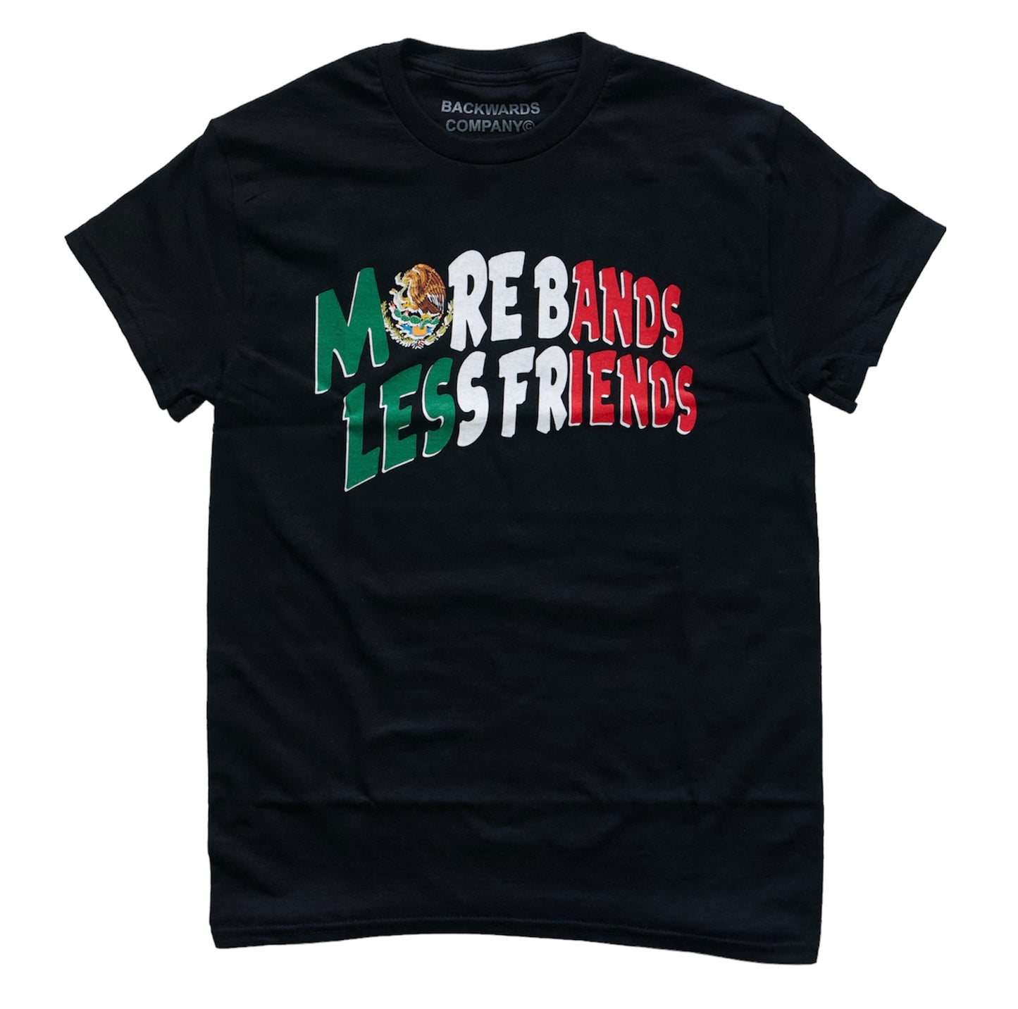 Black “Mexico More Bands Less Friends” T-Shirt