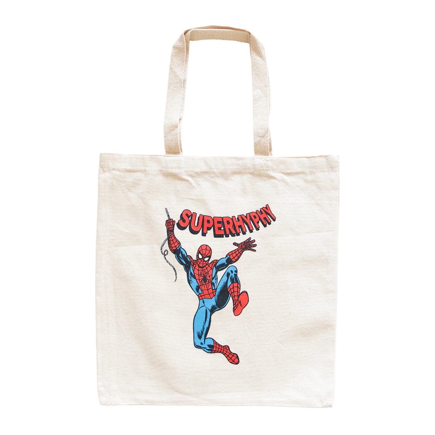 Cream “Spider-Man Superhyphy” Tote Bag