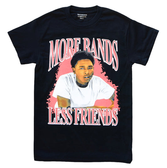 Black “Red Yatta More Bands Less Friends” T-Shirt