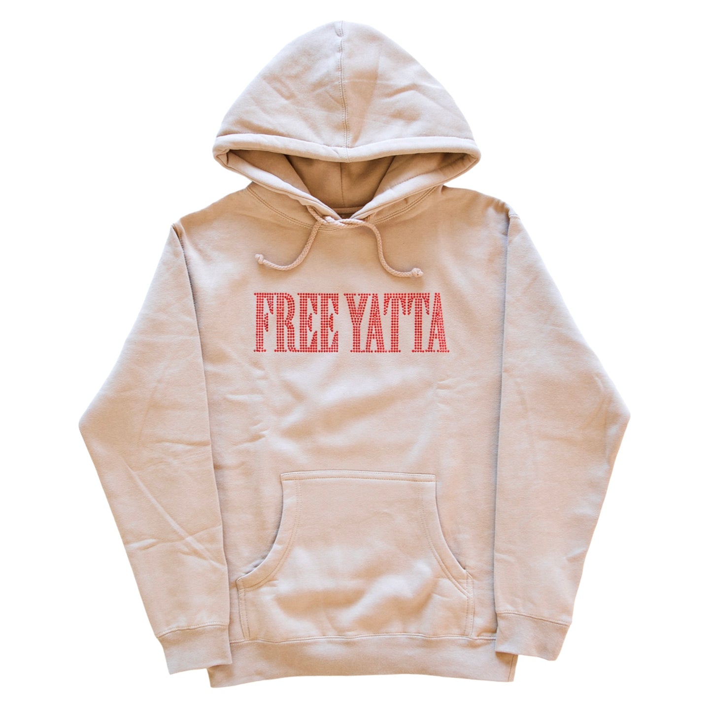 Khaki Rhinestone “Free Yatta” Hoodie
