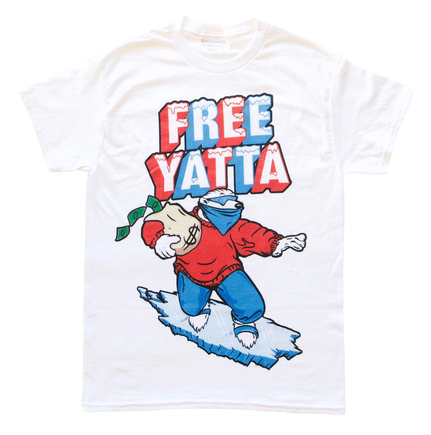 White “Icee Free Yatta” T-Shirt